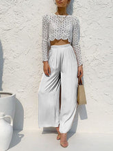 Load image into Gallery viewer, Romantic Lace Top Loose Pants Set