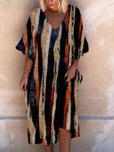 Load image into Gallery viewer, Striped Short Sleeve Dress