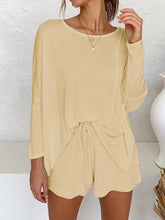 Load image into Gallery viewer, Casual Loose Simple Shirt Shorts Knitted Suit