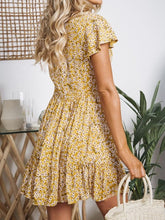 Load image into Gallery viewer, Small Floral V-neck Print Casual Dress