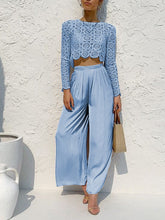 Load image into Gallery viewer, Romantic Lace Top Loose Pants Set