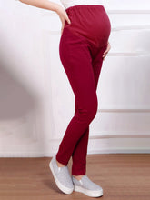 Load image into Gallery viewer, Maternity Solid Color Nine-Point Stomach Lift Pencil Pants