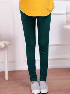 Maternity Solid Color Nine-Point Stomach Lift Pencil Pants