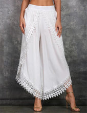 Load image into Gallery viewer, Lace Irregular Lace Tulip Wide Leg Pants
