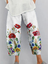 Load image into Gallery viewer, [Buy 2 Get 3rd 30% OFF]Floral Print Cotton and Linen Casual Loose Pants
