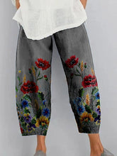 Load image into Gallery viewer, [Buy 2 Get 3rd 30% OFF]Floral Print Cotton and Linen Casual Loose Pants
