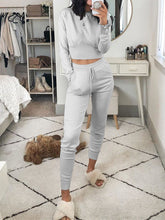 Load image into Gallery viewer, Simple Casual Loose Top Pants Knitted Suit
