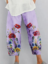 Load image into Gallery viewer, [Buy 2 Get 3rd 30% OFF]Floral Print Cotton and Linen Casual Loose Pants
