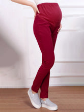 Load image into Gallery viewer, Maternity Solid Color Nine-Point Stomach Lift Pencil Pants
